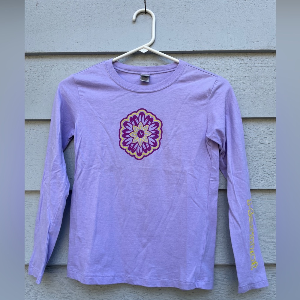 Marmot Kavio! Long Sleeve T-shirt, Girl’s Medium, Lavender Color